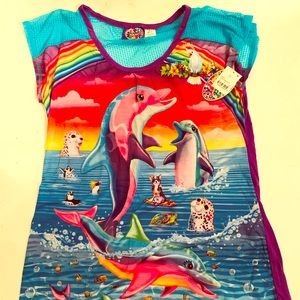 Ladies Lisa Frank Dolphin  Nightgown SM/MED NWT